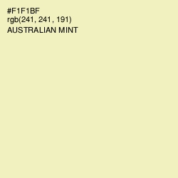 #F1F1BF - Australian Mint Color Image
